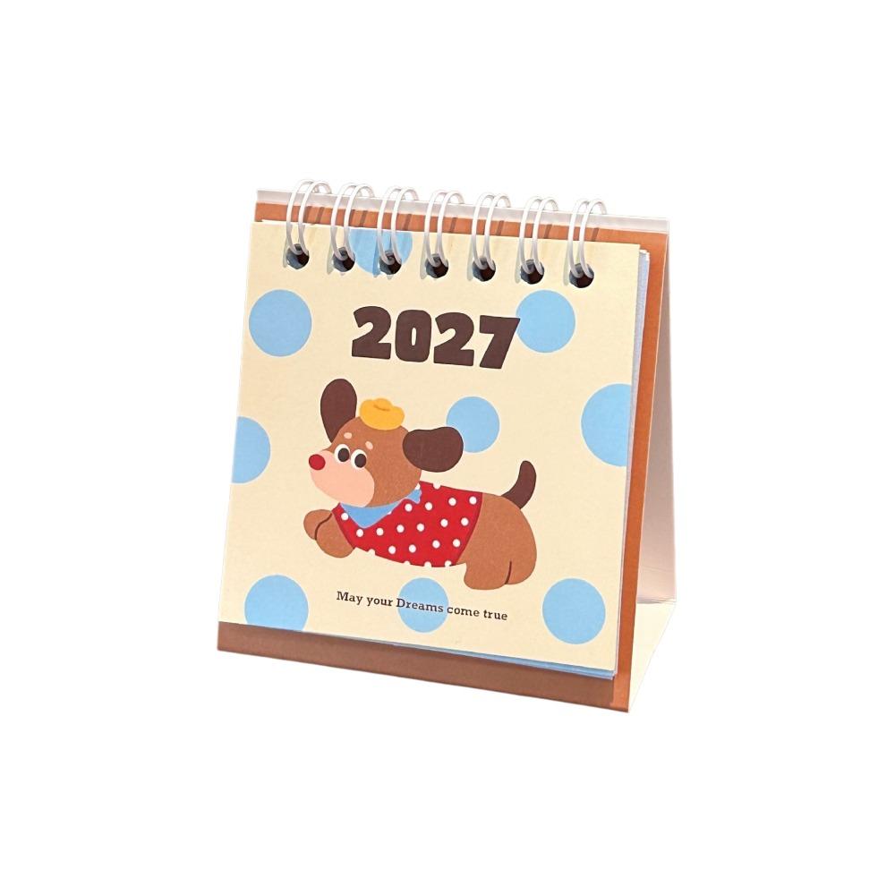 Animal Puppy 2027 Flip Calendar Portable Design Pocket Calendar Gift Giving