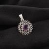 Amethyst Gemstone 925 Sterling Silver Jewelry Handmade Statement Pendant  1.14" CP-30-3