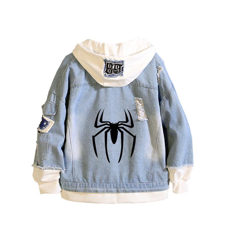 Spiderman Frühling/Herbst Anime Unisex Jeansjacken & Sweatshirts - Trendige Multicolor-Stile