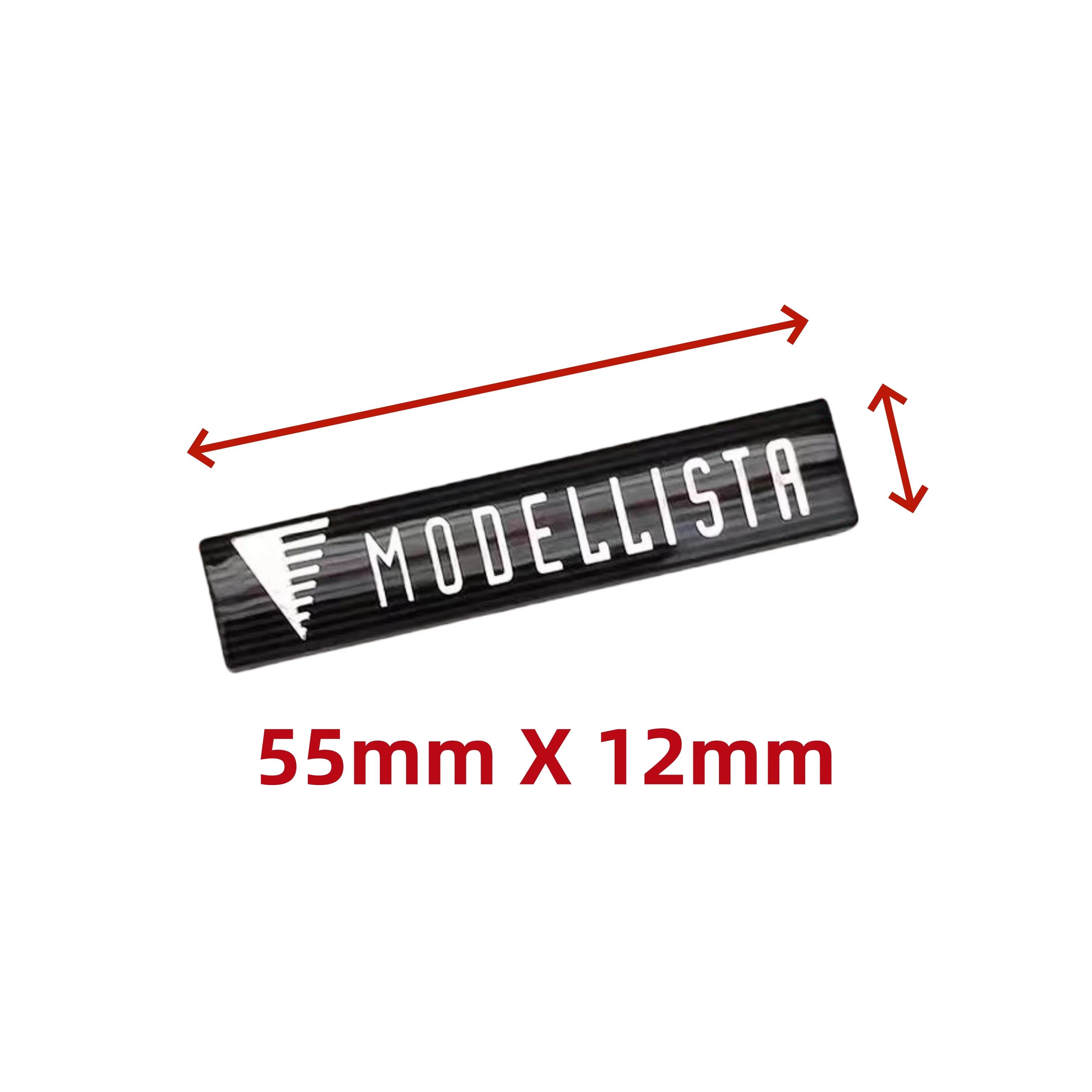 

1Pcs/10Pcs MODELLISTA Emblem Logo Stickers Rear Trunk Front Lip Small Label Grill Fender Side Badge Sticker Styling Accessories 55mm X 12mm&1pcs MODELLISTA