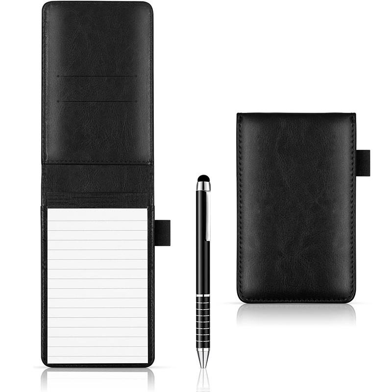 Compact Notitieblok Houder Bundel met Pen - 50 Pagina's Elk, Mini Reis Kunstleer Dagboek voor School, Werkplekken, Eetgelegenheden - Back-To-School Essentieel