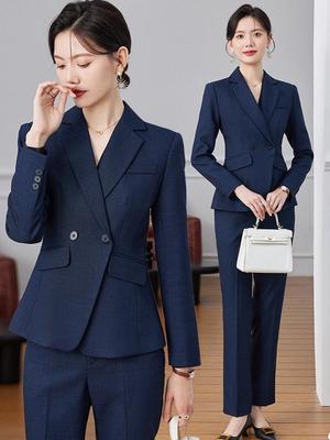 2026 Women's Spring/Autumn Lapel Workwear Set for Beauty Salons & Jewelry Counters
