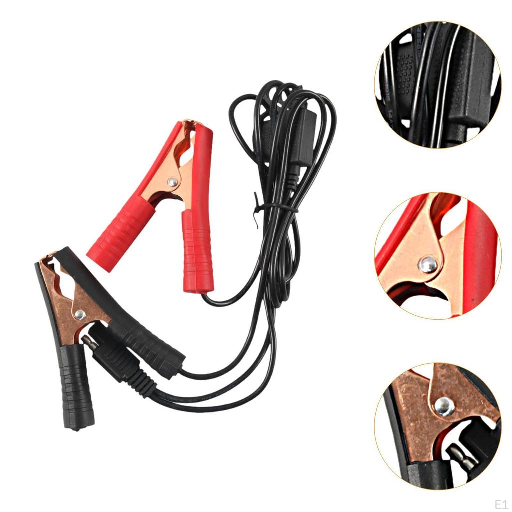 Alligator Clip to SAE Connector Charging Wire Extension Cable Power Supply AUX Adapter Cord