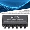 DC 5-15V Headphone Amplifier Mixer 2 In 4 Out Signal Mixer Box  for Stage Performance