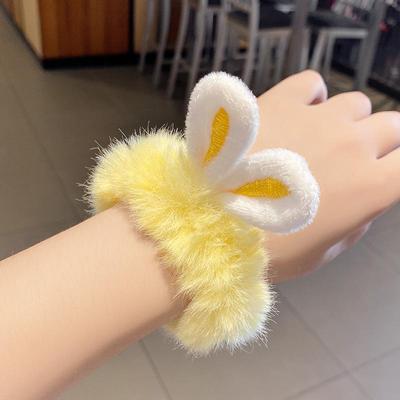 Niedliches koreanisches Plüsch-Hasenohren-Haarband für Mädchen - Herbst-/Winter-Accessoire