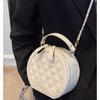 Premium texture small bag women's 2025 new fashion portable small round bag autumn and winter popular chain shoulder messenger bag