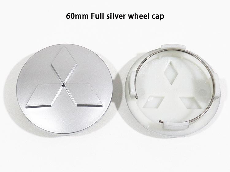 4pcs Mitsubishi 56mm 60mm ABS Car Emblem Wheel Center Hub Cap Auto Rim Refit Dust-proof Badge Covers Sticker Styling Accessories