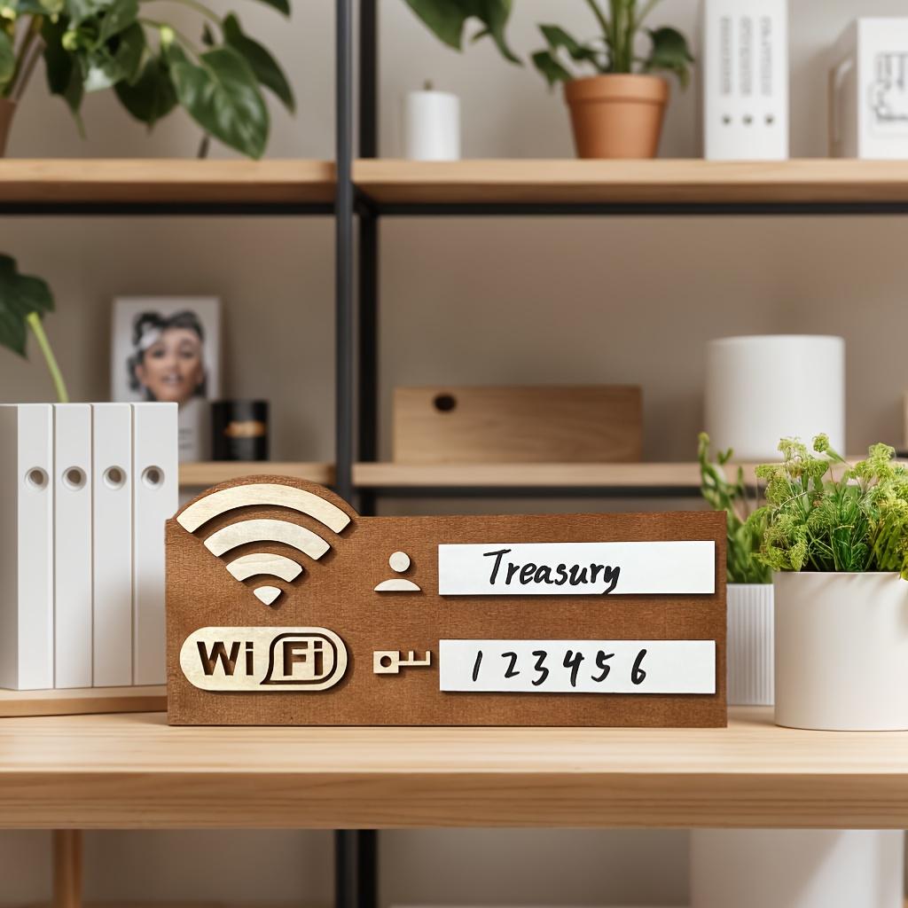 1PC WIFI Password Warm Reminder Sign Handwritten Logo Free Wifi Sign Wireless Network Reminder Sign