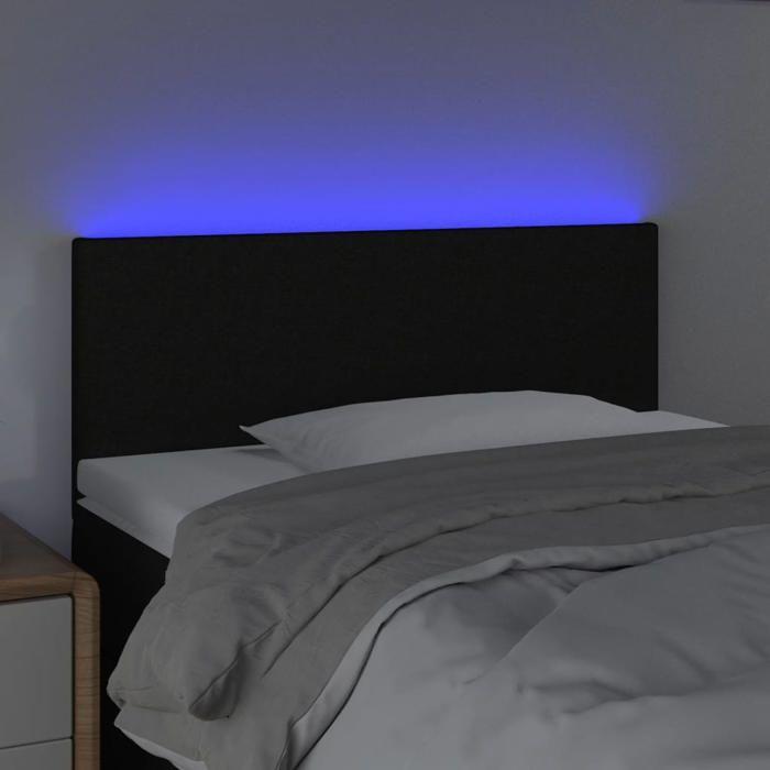 VidaXL LED Headboard Bedroom Furniture Single Bed Accessory Headboard Interior Black 90x5x78/88 3121316
