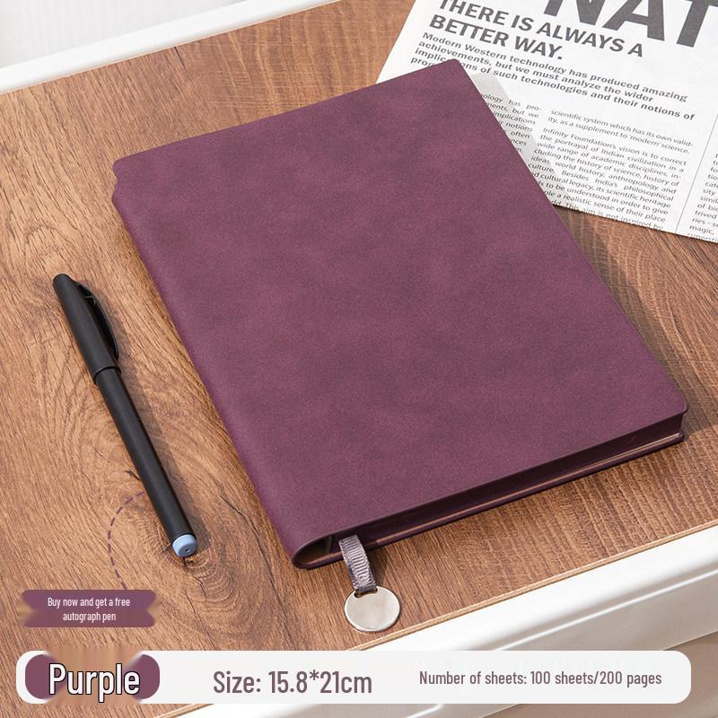 High-End Custom Sheepskin Business Notebook with Logo