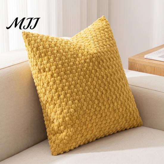 Invisible Zipper Pillow Protector Bubble Corduroy Throw Pillowcase, Decorative Square Cushion Cover, Soft Skin Friendly Bedside Pillows Textured Cover