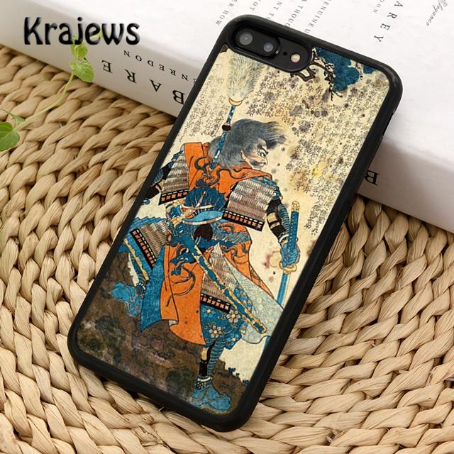 Krajews Japan Samurai Art For iPhone 17 Air 16 Phone Case Cover 15 14 Plus 12 13 Pro Max Coque