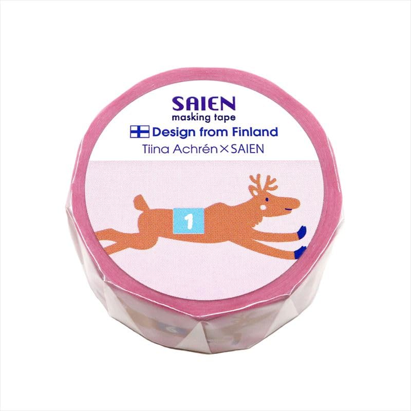 Made in Japan SAIEN Masking Tape 20mm x 5m Roll "Reindeer Race" TR-4065