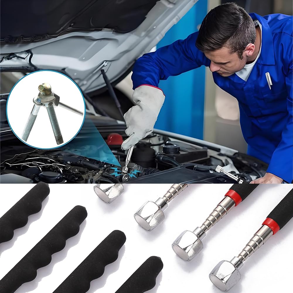 Vitalux Telescopic Strong Magnetic Pickup 7kg Suction Up To Magnetic Rod with Magnetic Handheld Magnetic Catcher for Tool Pickup and Metal Part