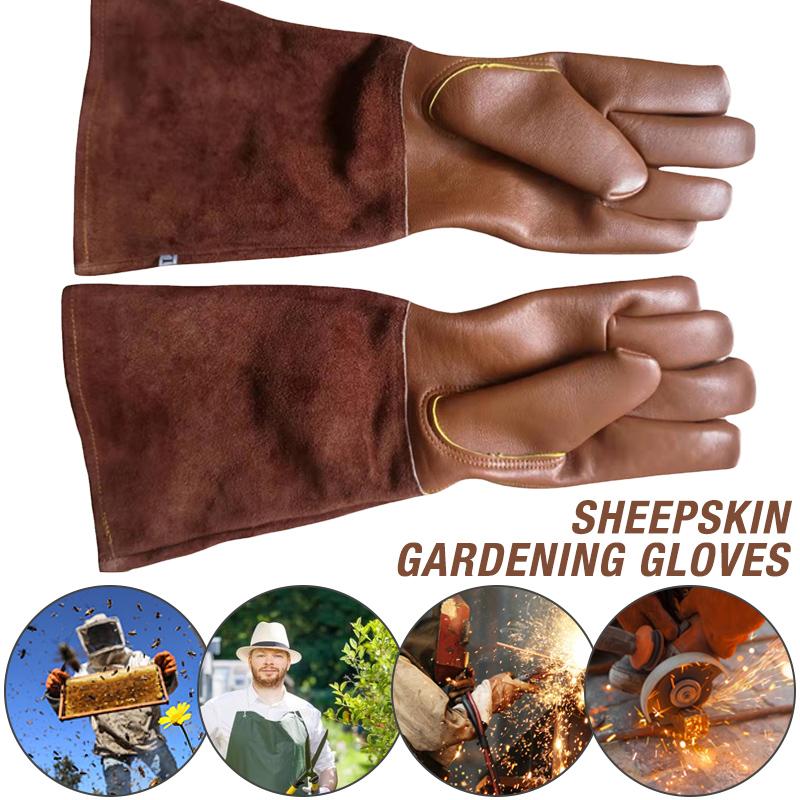 Zahradnické rukavice S-XL, prořezávání růží, odolné proti proříznutí trnů, keře s dlouhým rukávem, kožené květinové rukavice, ochranné svářečské rukavice