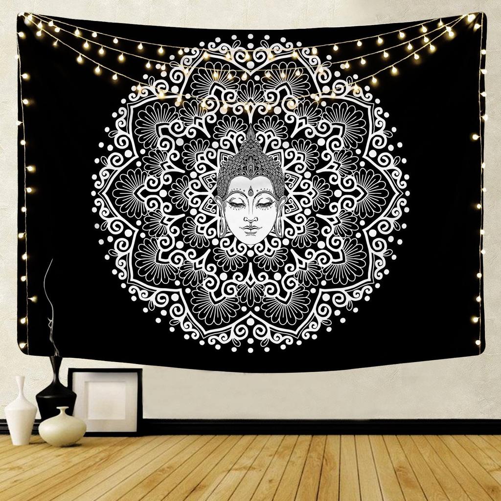 Large Mandala Pattern Indian Tapestry Wall Hanging Decoration Bohemian Beach Towel Polyester Thin Blanket Yoga Shawl Travel  Mat