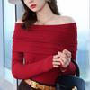 Women's Premium Off-Shoulder Long-Sleeve Knit Top