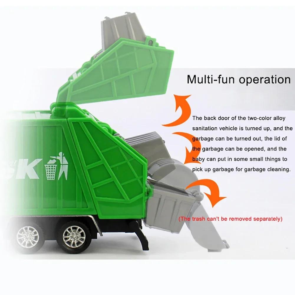 1/32 Garbage Truck Toy Car As Birthday Present Educational Clean Trash Car Kids Toys Gifts