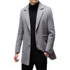 Wool and Rabbit Fur Double-sided Wool Coat for Men, Autumn and Winter Down Removable Liner, Mid-length Suit Collar Coat for Men