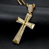 Vintage Stainless Steel Punk Cross Pendant Necklace for Men Women Hip Hop Biker Large Crucifix Necklaces Cool Jewelry Wholesale