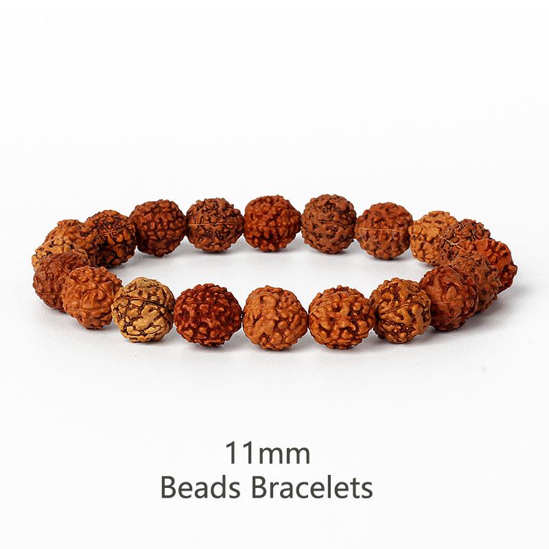 Natural Wood Star Moon Bodhi Seeds Bead Bracelet Promotes Meditation Wisdom & Good Luck Fortune Enlightenment Harmony Jewelry