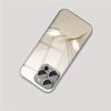 Luxury Gold Line Gradient Pattern Electroplated Glass Phone Case For iPhone 17 16 15 14 13 12 11 Pro Max Plus 16E 17 Air Cover