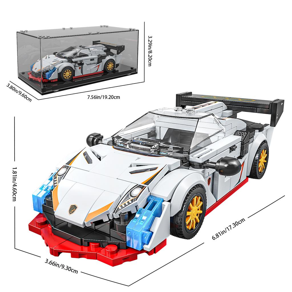 316PCS Building Blocks Sports Car Toy Model Educational Toys Compatible Others Bricks Sets With Transparent Display Box Gifts