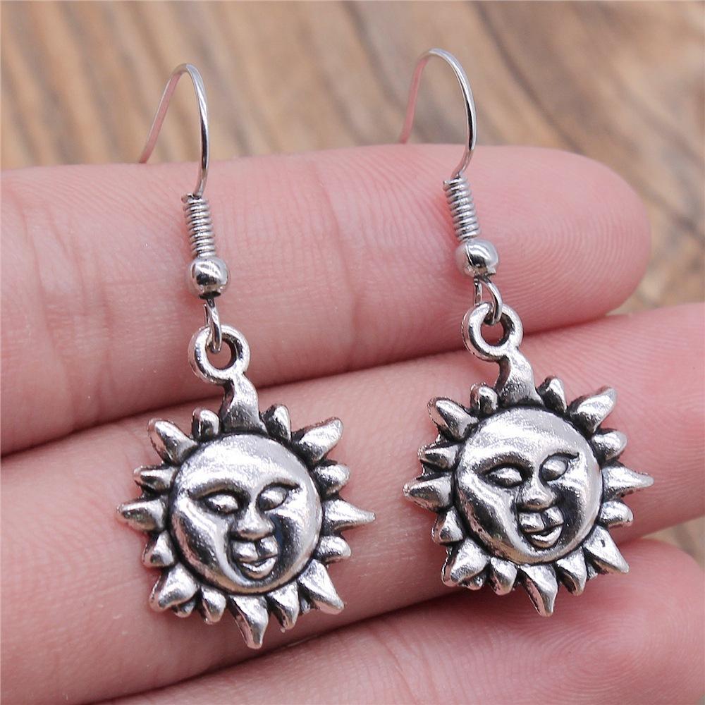 53 styles Inspired Jewellery Fashion Women Gifts Vintage Moon Sun Star Dangle Drop Earrings For Women Statement Wiccan Jewelry