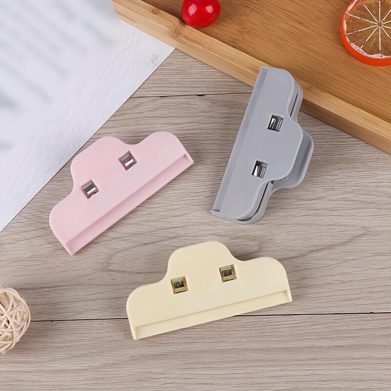 3 יחידות אטבים לאיטום שקיות מזון, אטבים ניידים לשקית איטום מזון, מהדק איטום עמיד רב תכליתי, לשקיות לחם, שקיות חטיפים ושקיות מזון