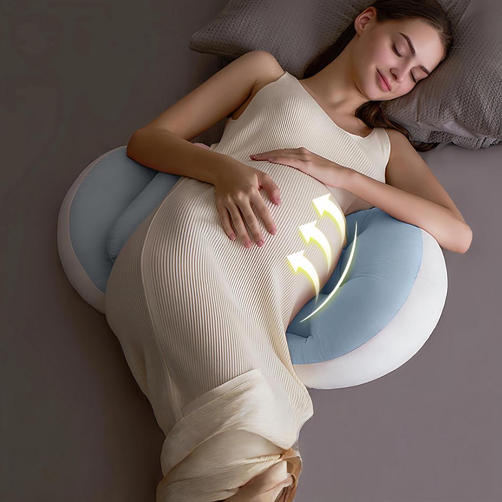 U Shaped Maternity Pillow - Full Body Support for Pregnant Women, Comfortable Belly Back Hip Pain Relief for Side Sleepers