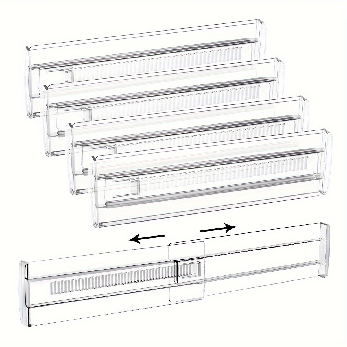 

4/6 шт. мульти набор прозрачных перегородок для ящиков, прозрачные регулируемые перегородки для ящиков, офисные принадлежности Pack of 4