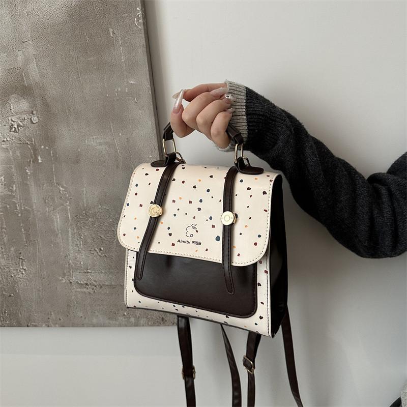 Style Simple Retro Backpack Commuting Fashionable Versatile Handbag Leisure