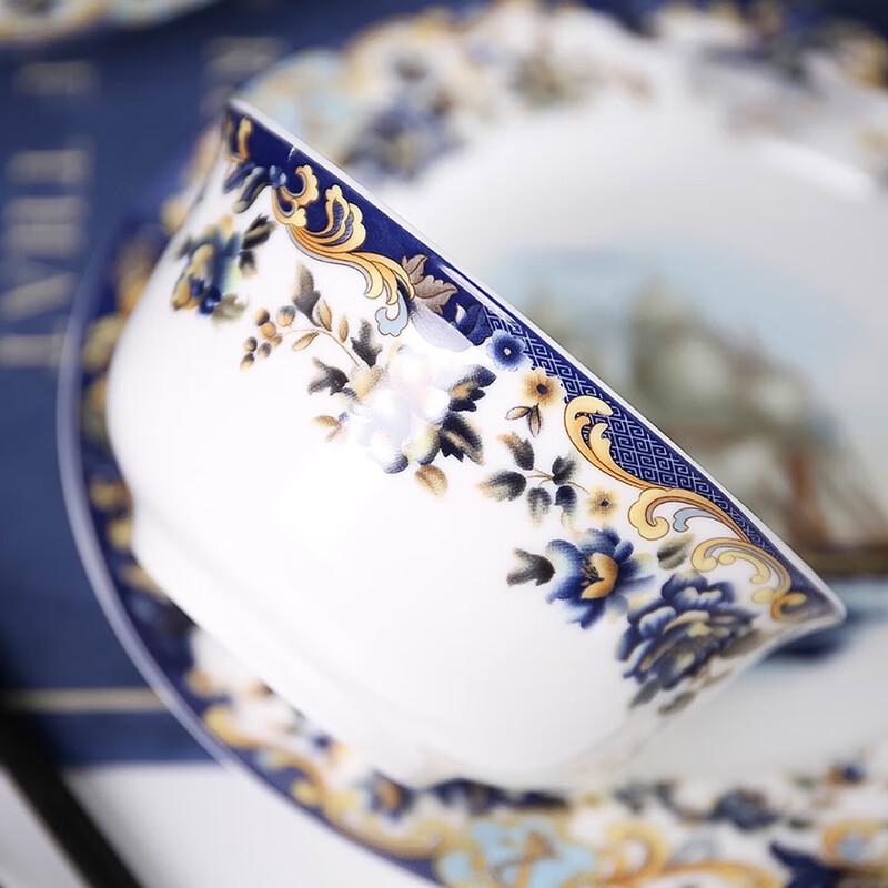 Jingdezhen Ceramic 26-Piece Dinnerware Set - Smooth Sailing