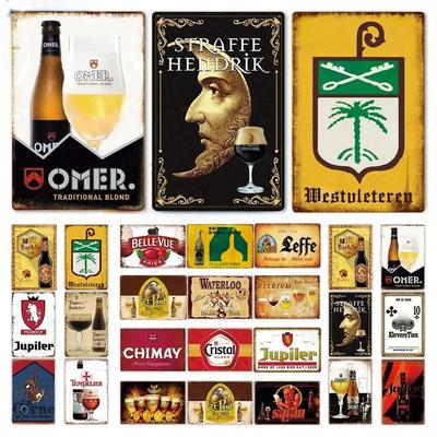 Vintage Beer Brand Sign Metal Tin Plaque Metal Poster Decorative Plaque Home Decor Man Cave Bar Pub Workshop Wall Decoration