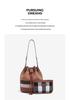 Damen Retro Colorblock Eimer Tasche - Vielseitige Umhänge- & Schultertasche für Arbeit & Pendeln (2026)