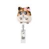Funny Cat Expression Retractable Hospital Nurse Badge Holder Reel Cute Cartoon Meow Id Tag Work Card Holder Keychains