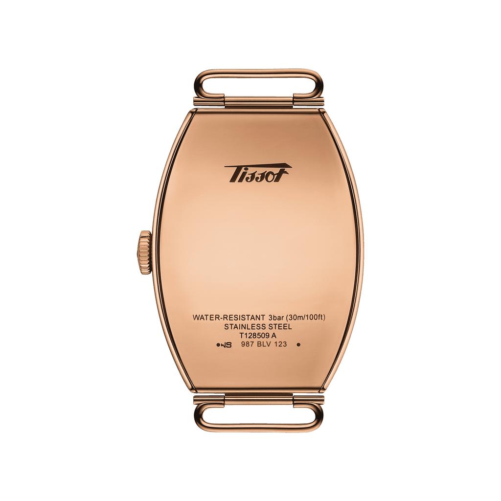 Tissot Orologio da uomo alla moda con cinturino in pelle e quadrante argentata T128.509.36.032.00