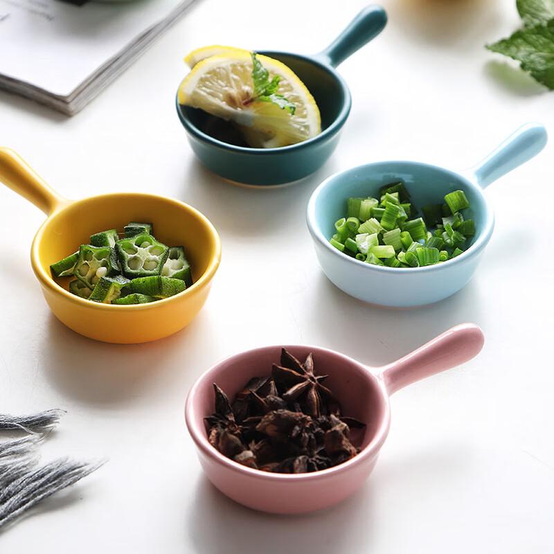 Nordic Bone China Mini Sauce Dipping Dish with Handle