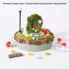 Multicolor Landscape DIY Material Kit Resin Wood Base DIY Miniature Landscape Ornaments Mini Size Cartoon Statue