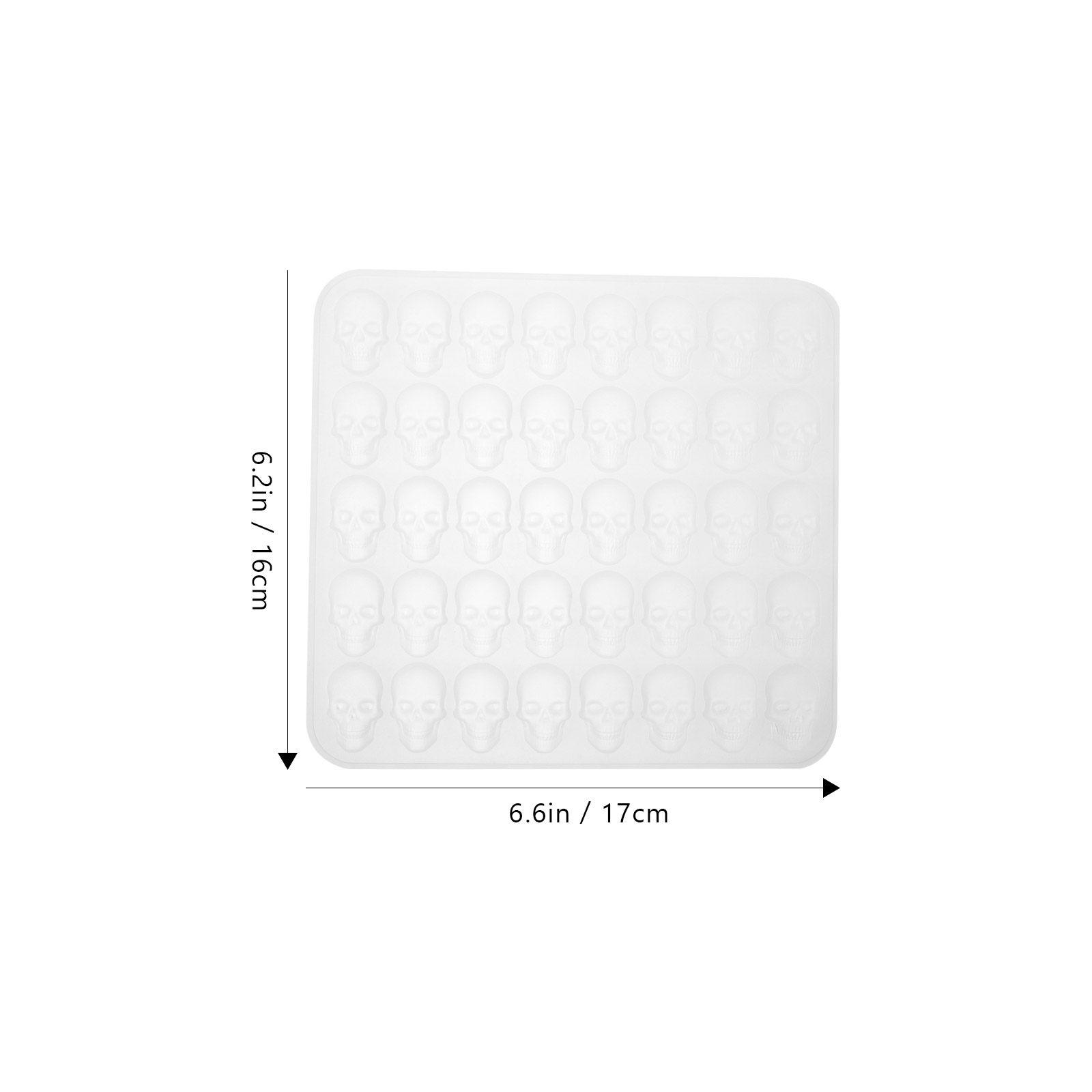 Mini Skull Silicone Cookie Mold for Baking Creative Design Lightweight Portable Easy Demould Multi-Functional Fondant Cake Egg белый