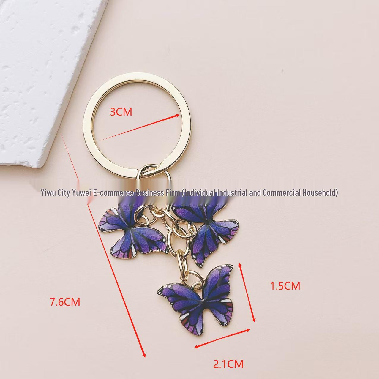 Bohemian Butterfly Keychain Pendant - Three Fresh and Sweet Designs