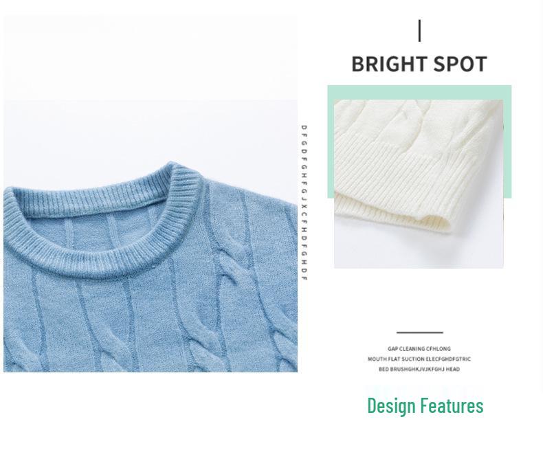 Men's Gradient Trendy Thick Knit Pullover Sweater