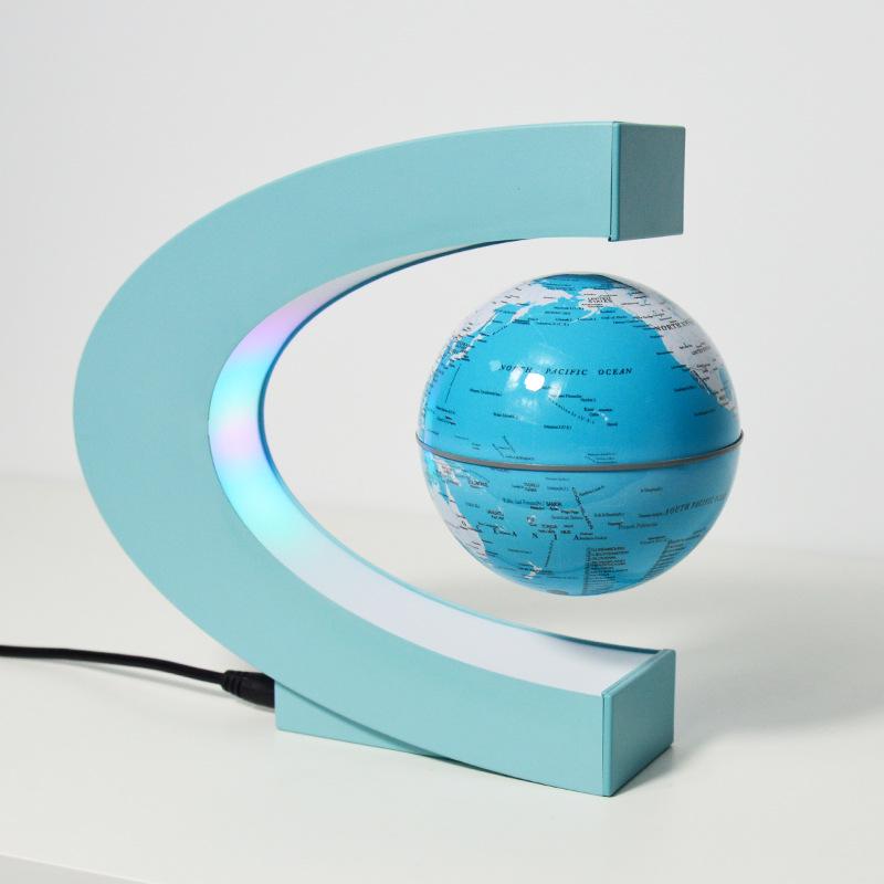 C-Shaped 3-Inch Magnetic Levitating Globe - Unique Valentine's Day Gift & Creative Home Decor Ornament