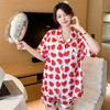 Ice Cold Pajamas Women'S Summer Sweet Love Loose Princess Style Short-Sleeved Loungewear Set