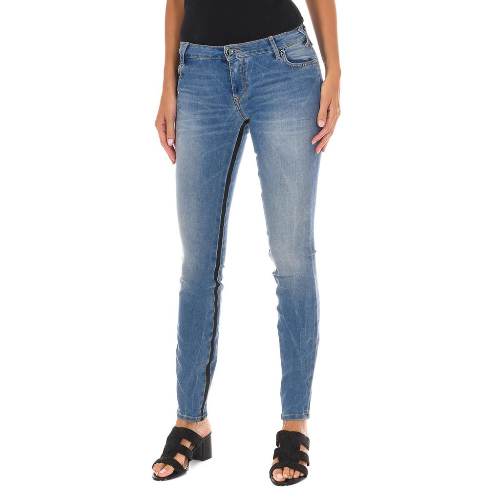 Pantalon Tejano Largo estampado y elástico 10DB50210 para Mujer