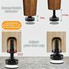 4pcs Heavy Duty Adjustable Leveling Feet, Large Base Black for Cabinets, Sofas & Tables (T-Thread Nut Set)