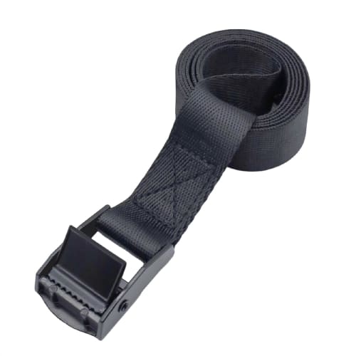 

Multi-Purpose Cargo Tie-Down Belts (200kg Load Capacity x Wide Range of Use) - Secures Cargo, Cargo, and Motorcycles with BOOMIE (1m, Set of 4, Black)