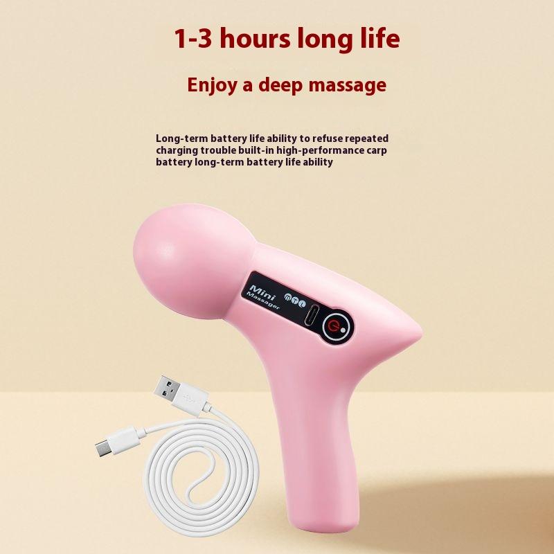 (No Silicone Sleeve) Handheld Body Massage Products Mini Silent Electric Wireless Fascial Gun Portable Massager Stick Vibration