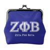 Zeta Phi Beta 1920 Print Leather Coin Purse Small Kiss-Lock Change Pouch Clasp Closure Buckle Wallet for Women Girls