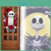 Jack Skellington Nightmare Before Christmas Inspired Shabby Chic Wreath Rag
